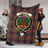 Clan Christie Crest Tartan Blanket UC144