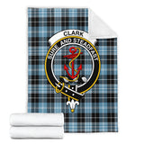 Clan Clark Ancient Crest Tartan Blanket UC148