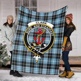 Clan Clark Ancient Crest Tartan Blanket UC148