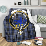 Clan Clark (Lion) Crest Tartan Blanket UC147