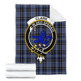 Clan Clark (Lion) Crest Tartan Blanket UC147