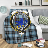 Clan Clark (Lion) Ancient Crest Tartan Blanket UC145