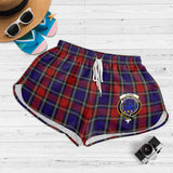 Clan Clark (Lion) Red Crest Tartan Womens Shorts NW2030