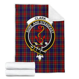 Clan Clark Red Crest Tartan Blanket UC149