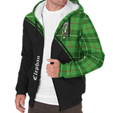 Clan Clephan Crest Tartan Sherpa Hoodie Curve Style CE832