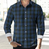 Clan Clergy Blue Tartan Long Sleeve Shirt P1063