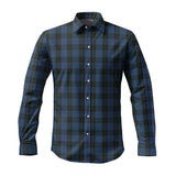 Clan Clergy Blue Tartan Long Sleeve Shirt P1063