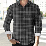 Clan Clergy Grey Tartan Long Sleeve Shirt P1062