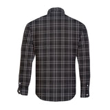 Clan Clergy Grey Tartan Long Sleeve Shirt P1062