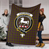 Clan Cochrane Modern Crest Tartan Blanket UC155