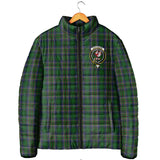 Clan Cockburn Crest Tartan Padded Jacket RF158