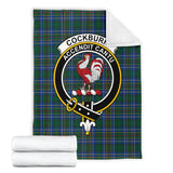 Clan Cockburn Ancient Crest Tartan Blanket UC157