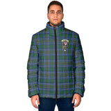 Clan Cockburn Ancient Crest Tartan Padded Jacket RF155