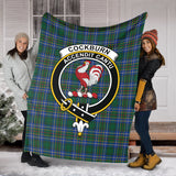 Clan Cockburn Ancient Crest Tartan Blanket UC157