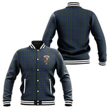 Clan Cockburn Blue Crest Tartan Baseball Jacket JM827