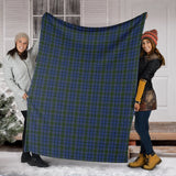 Clan Cockburn Blue Tartan Blanket U175