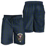 Clan Cockburn Blue Crest Tartan Mens Shorts NS826