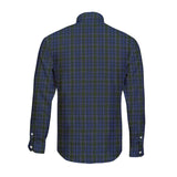 Clan Cockburn Blue Crest Tartan Long Sleeve Shirt PC827