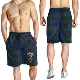 Clan Cockburn Blue Crest Tartan Mens Shorts NS826