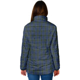 Clan Cockburn Blue Crest Tartan Padded Jacket RF156