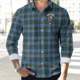 Clan Cockburn Modern Crest Tartan Long Sleeve Shirt PC826