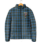 Clan Cockburn Modern Crest Tartan Padded Jacket RF157