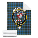 Clan Cockburn Modern Crest Tartan Blanket UC159