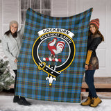 Clan Cockburn Modern Crest Tartan Blanket UC159