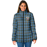 Clan Cockburn Modern Crest Tartan Padded Jacket RF157