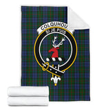 Clan Colquhoun Crest Tartan Blanket UC164