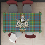 Clan Colville Tartan Tablecloth Golden Sword of Courageous Legacy BG166