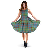 Clan Colville Tartan Sleeveless Midi Womens Dress VS1024