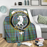 Clan Colville Crest Tartan Blanket UC165