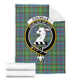 Clan Colville Crest Tartan Blanket UC165