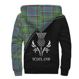 Clan Colville Crest Tartan Sherpa Hoodie Curve Style CE819