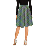 Clan Colville Tartan Melete Pleated Midi Skirt V1023