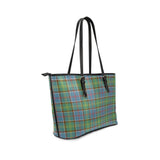 Clan Colville Tartan Leather Tote Bag MT1029