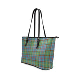 Clan Colville Tartan Leather Tote Bag MT1029