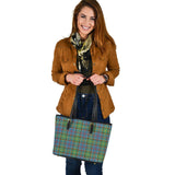 Clan Colville Tartan Leather Tote Bag MT1029