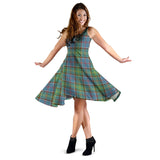 Clan Colville Tartan Sleeveless Midi Womens Dress VS1024