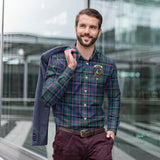 Clan Cooper Crest Tartan Long Sleeve Shirt PC818