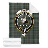 Clan Craig Crest Tartan Blanket UC169