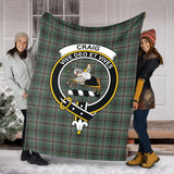 Clan Craig Crest Tartan Blanket UC169