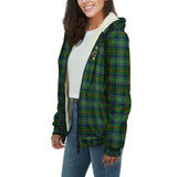 Clan Cranstoun Crest Tartan Sherpa Hoodie CT815