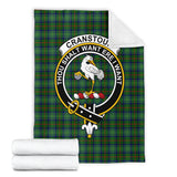 Clan Cranstoun Crest Tartan Blanket UC170