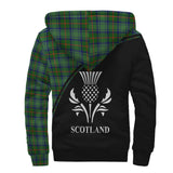 Clan Cranstoun Crest Tartan Sherpa Hoodie Curve Style CE815