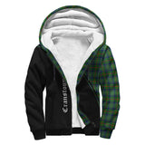 Clan Cranstoun Crest Tartan Sherpa Hoodie Curve Style CE815