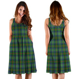 Clan Cranstoun Tartan Sleeveless Midi Womens Dress VS1014