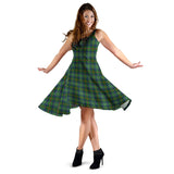 Clan Cranstoun Tartan Sleeveless Midi Womens Dress VS1014