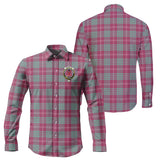 Clan Crawford Ancient Crest Tartan Long Sleeve Shirt PC814